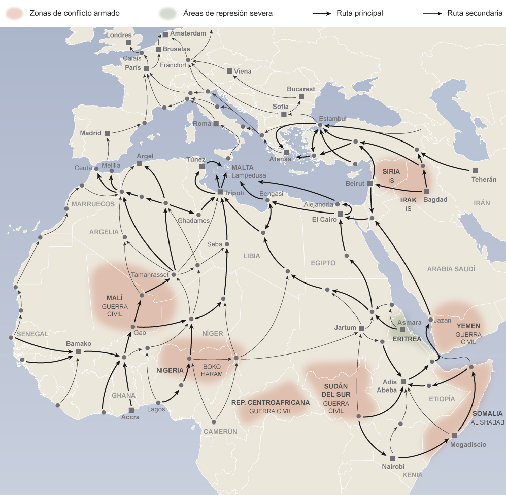 mapa refugiados
